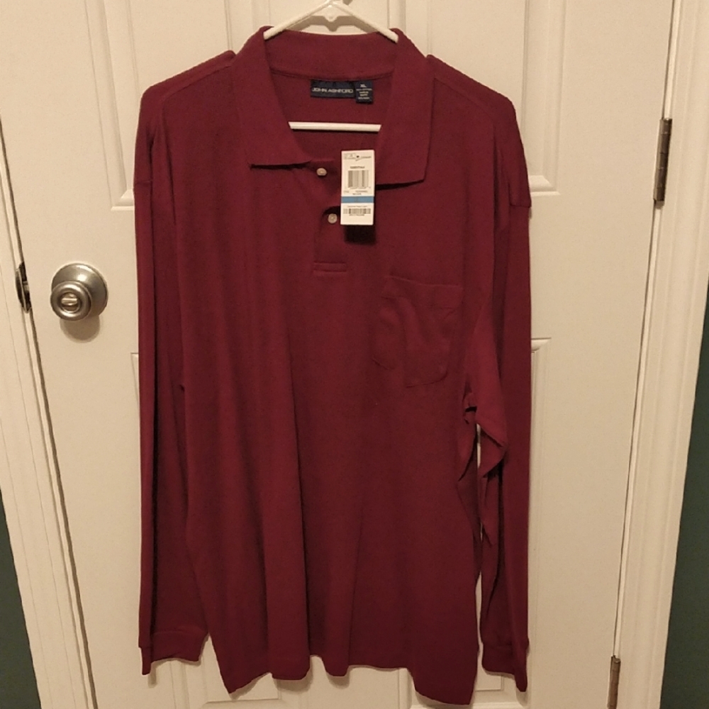 NWT Mens John Ashford Long Sleeved Polo
